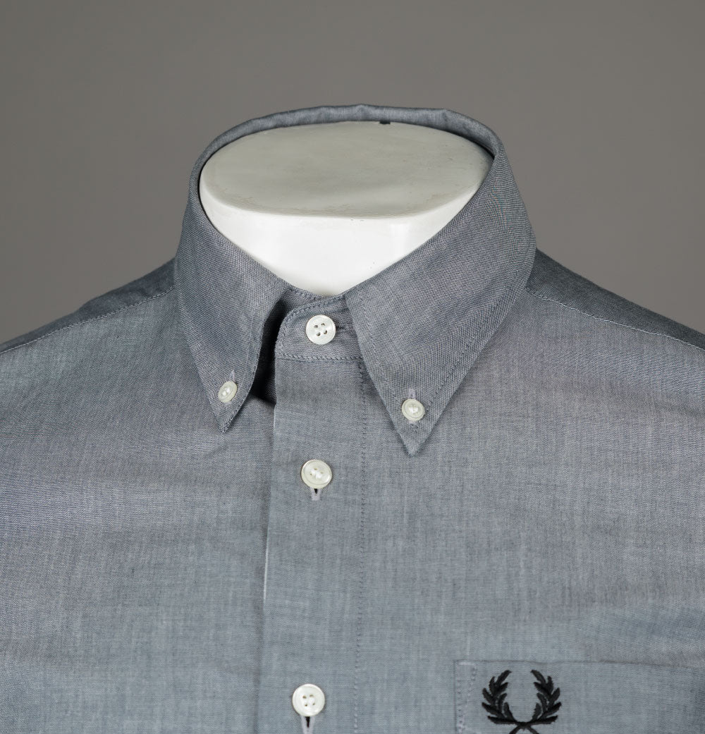 Fred Perry Button Down Collar Shirt Black – Bronx Clothing