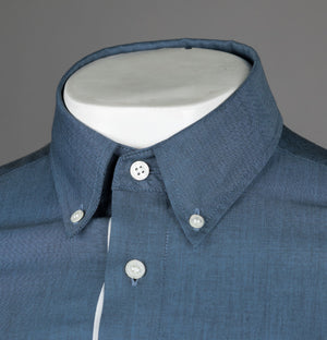 Fred Perry Button Down Collar Shirt Mid Blue
