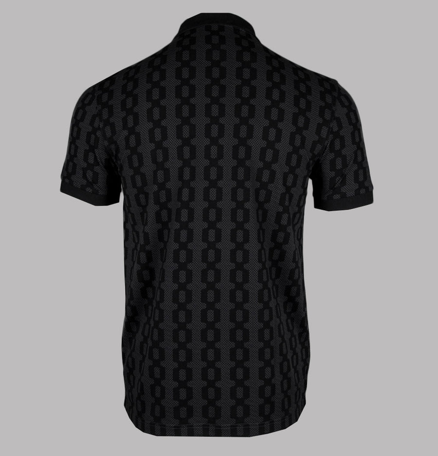 Fred Perry Cable Print Polo Shirt Anchor Grey/Black