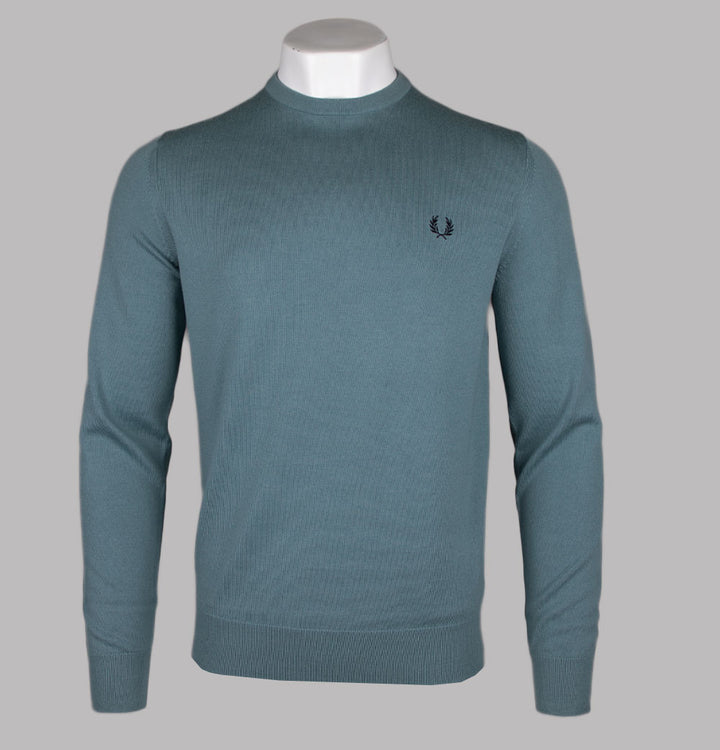 Fred Perry Classic Crew Neck Jumper Stockport Blue