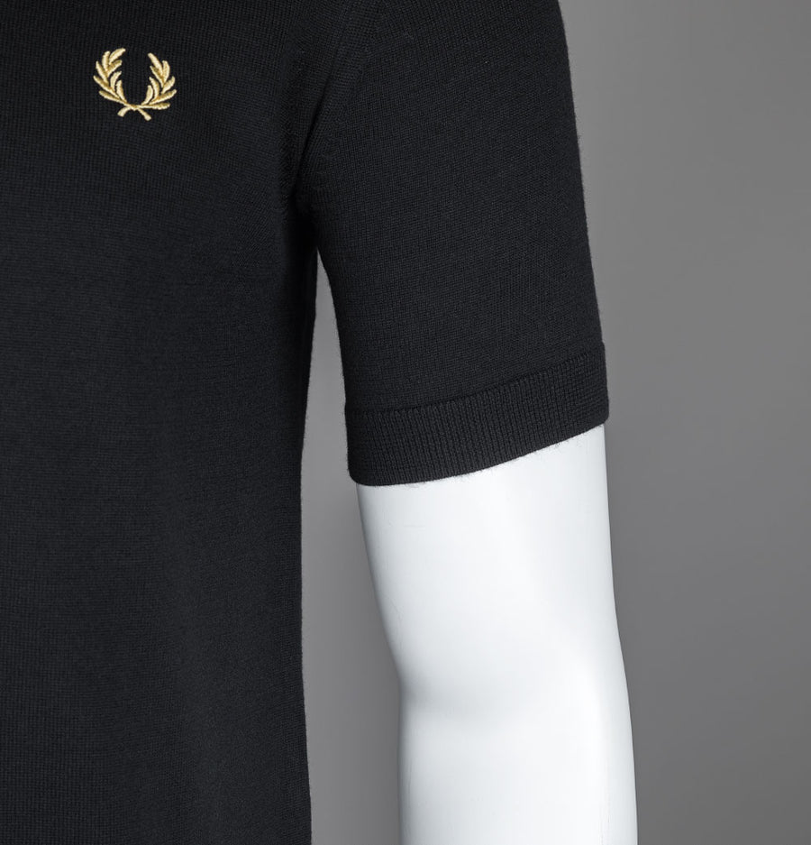 Fred Perry Classic Knitted Polo Shirt Black