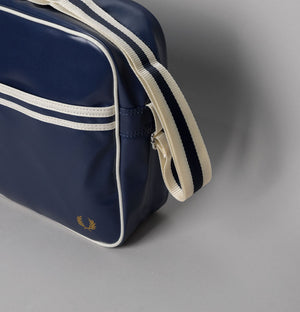 Fred Perry Classic Shoulder Bag Carbon Blue Ecru Bronx Clothing