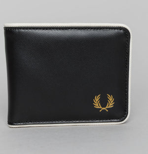 Fred Perry Coated Billfold Wallet Black/Ecru