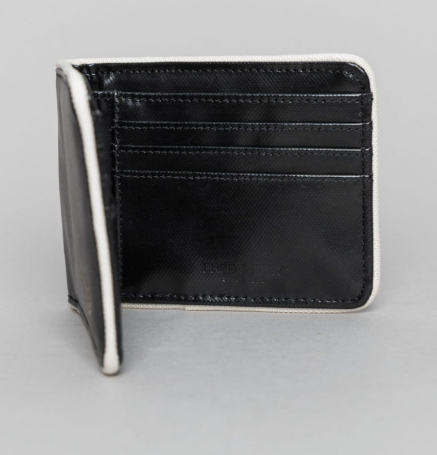 Fred Perry Coated Billfold Wallet Black/Ecru