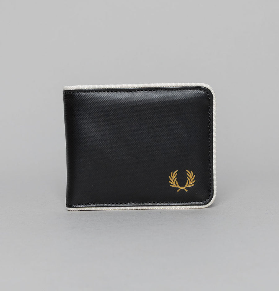 Fred Perry Coated Billfold Wallet Black/Ecru