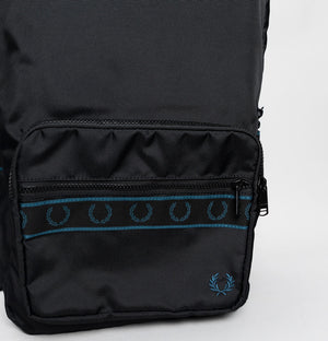 Fred Perry Contrast Tape Backpack Black/Petrol Blue
