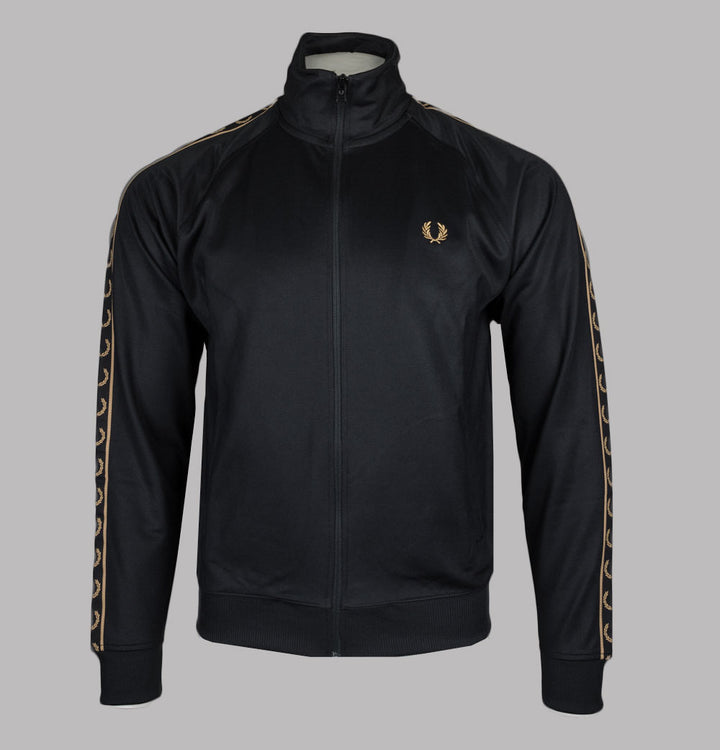 Fred Perry Contrast Tape Track Jacket Black