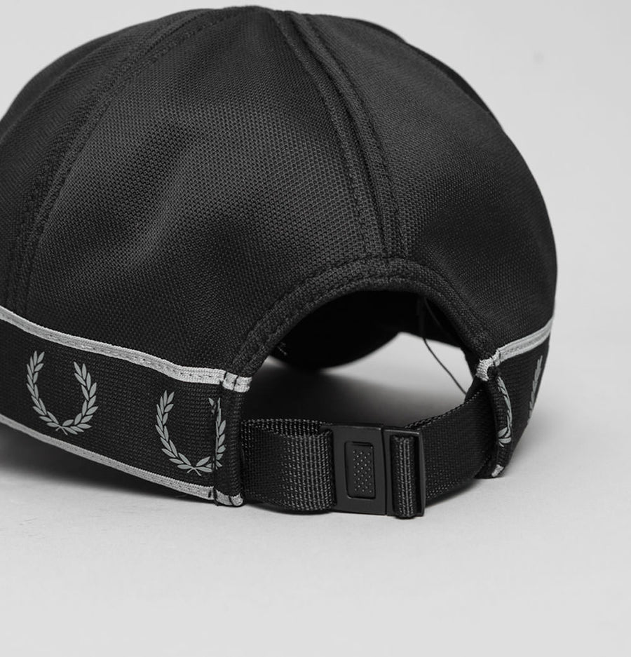 Fred Perry Contrast Tape Tricot Cap Black