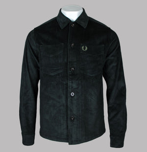 Fred Perry Corduroy Overshirt Night Green