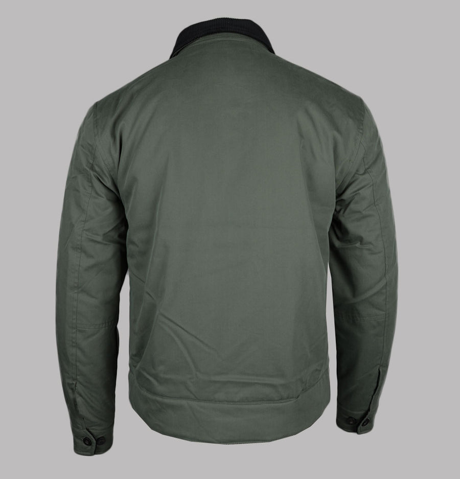 Fred Perry Cotton Caban Jacket Laurel Wreath Green
