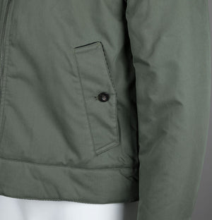 Fred Perry Cotton Caban Jacket Laurel Wreath Green