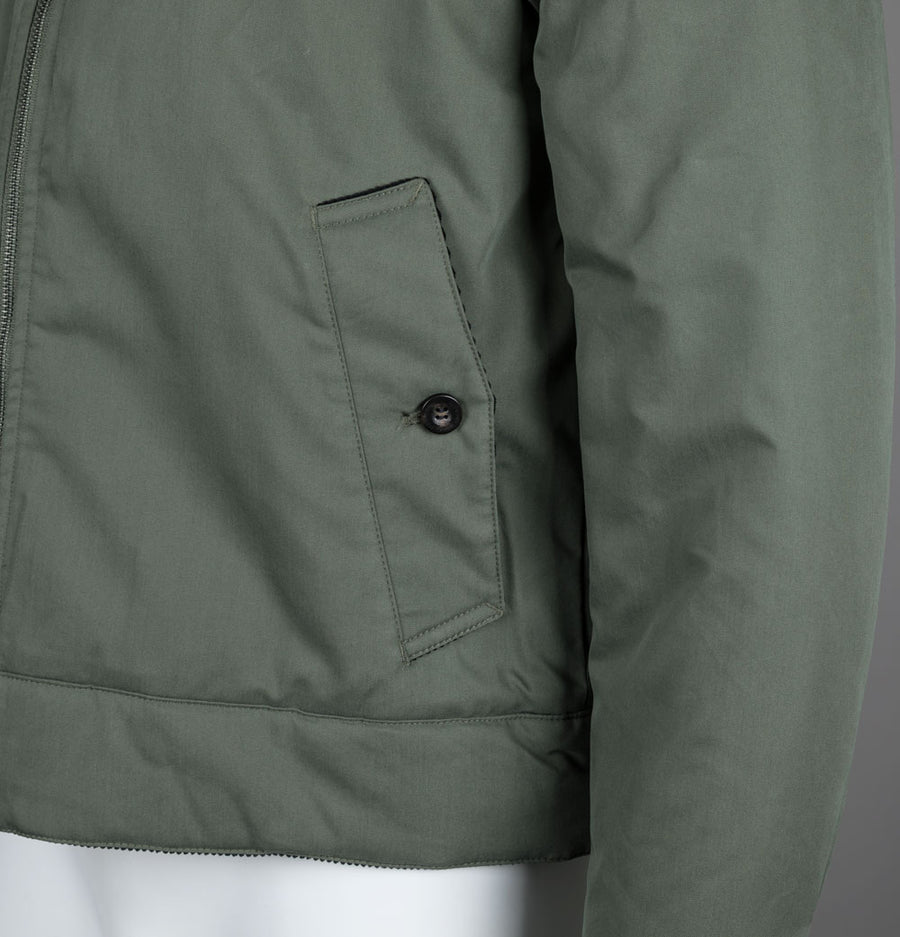 Fred Perry Cotton Caban Jacket Laurel Wreath Green