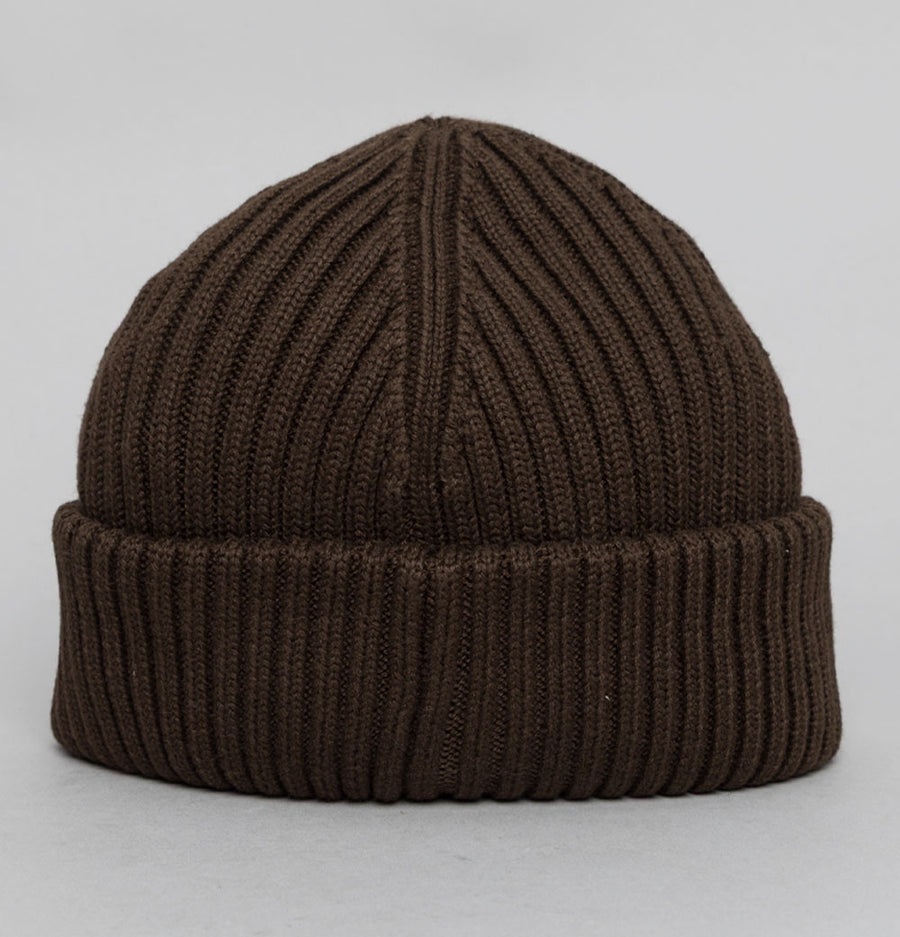 Fred Perry Cotton Ribbed Beanie Burnt Tobacco