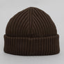 Fred Perry Cotton Ribbed Beanie Burnt Tobacco