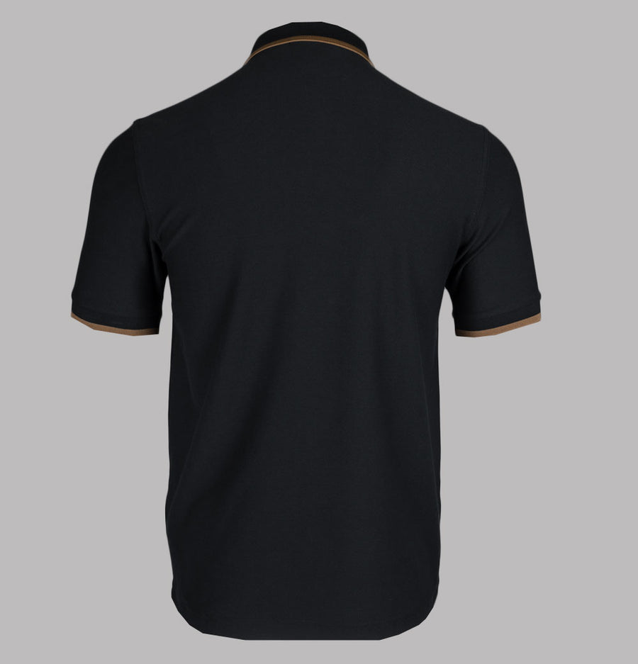 Fred Perry Crepe Pique Polo Shirt Black