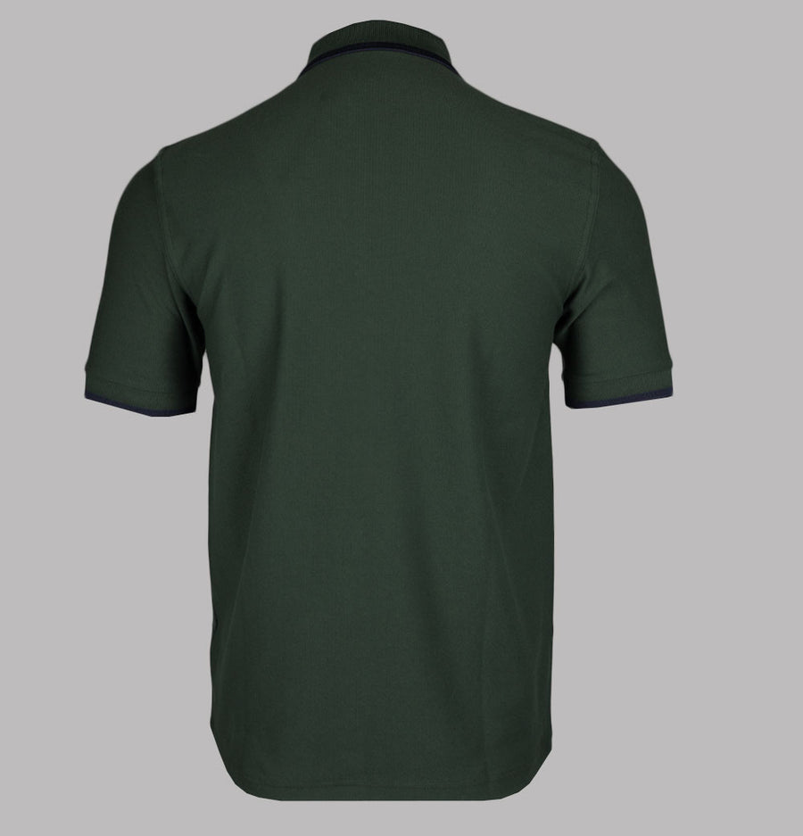 Fred Perry Crepe Pique Polo Shirt Court Green