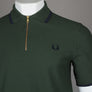 Fred Perry Crepe Pique Polo Shirt Court Green