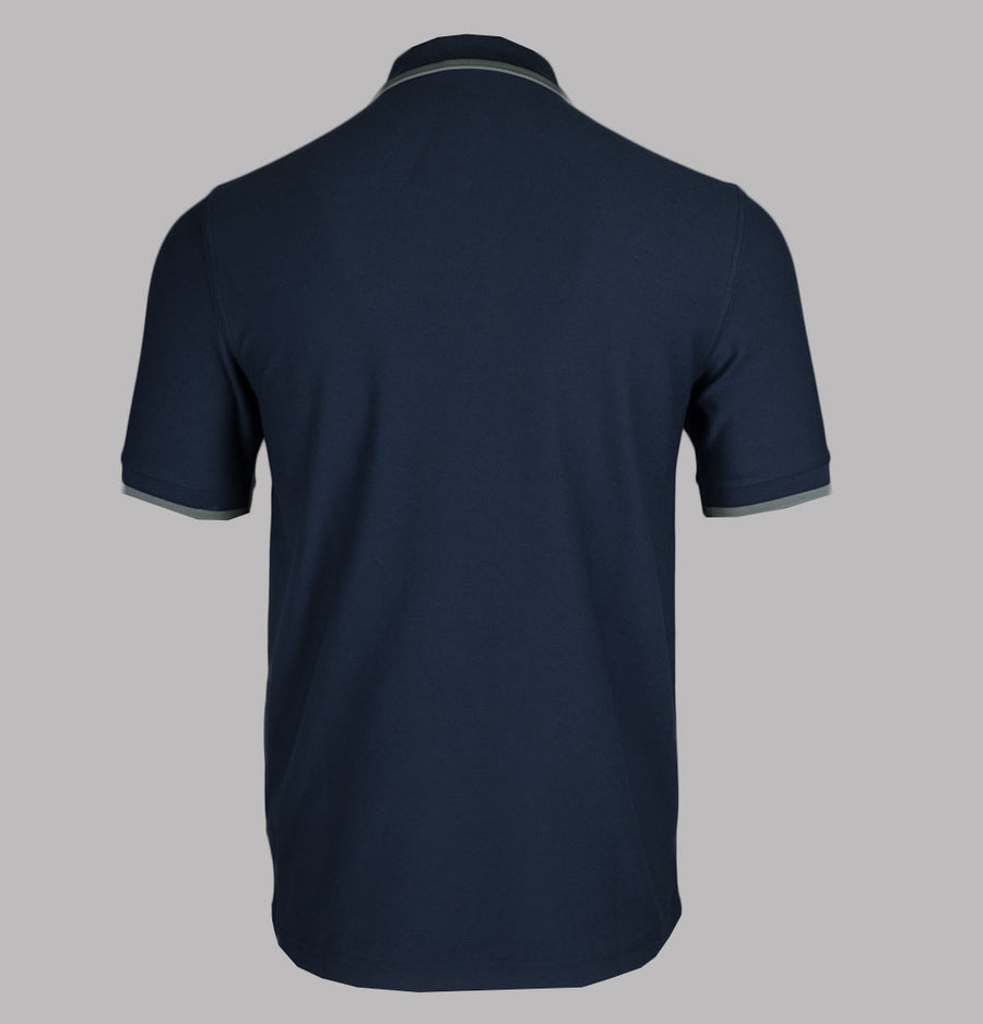 Fred Perry Crepe Pique Polo Shirt Dark Airforce