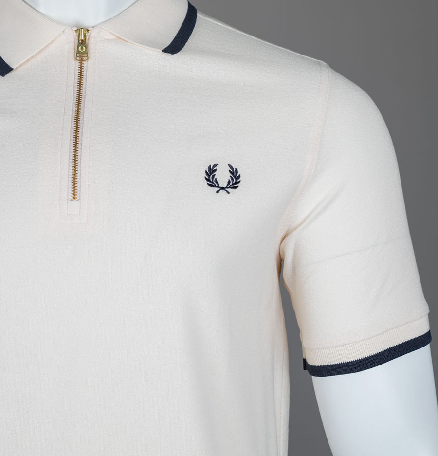 Fred Perry Crepe Pique Polo Shirt Silky Peach