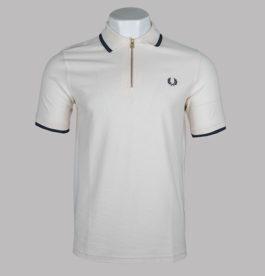 Fred Perry Crepe Pique Polo Shirt Silky Peach