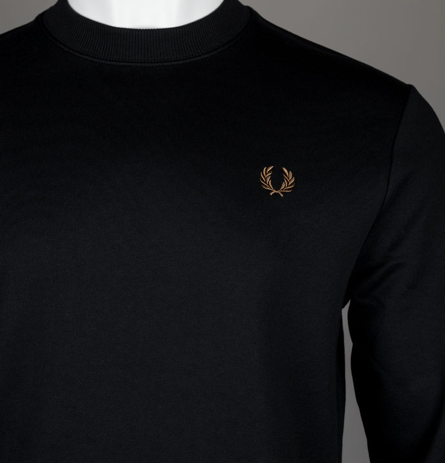 Fred Perry Crew Neck Sweatshirt Black/Shaded Stone