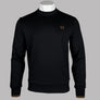 Fred Perry Crew Neck Sweatshirt Black/Shaded Stone