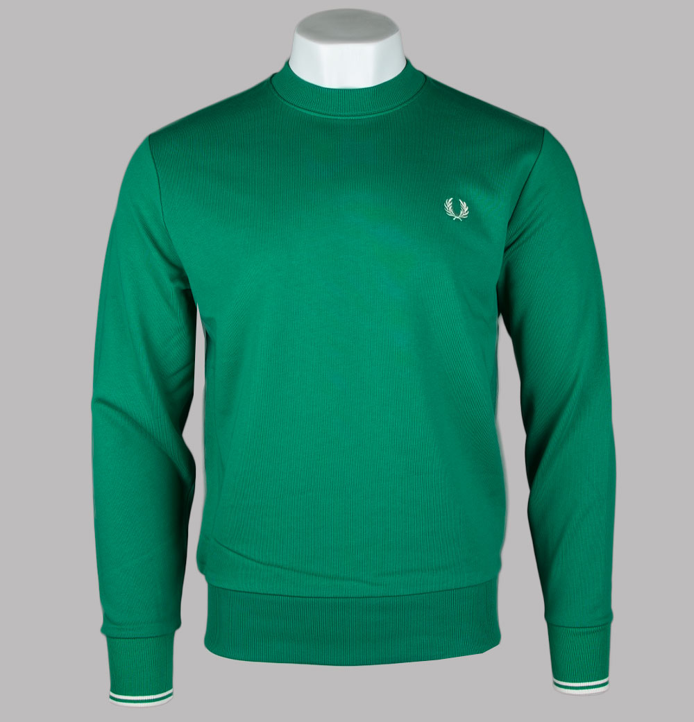 Fred Perry Crew Neck Sweatshirt Green Fred Perry Crew Neck
