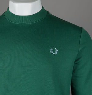 Fred Perry Crew Neck Sweatshirt Sport Green/Track Blue