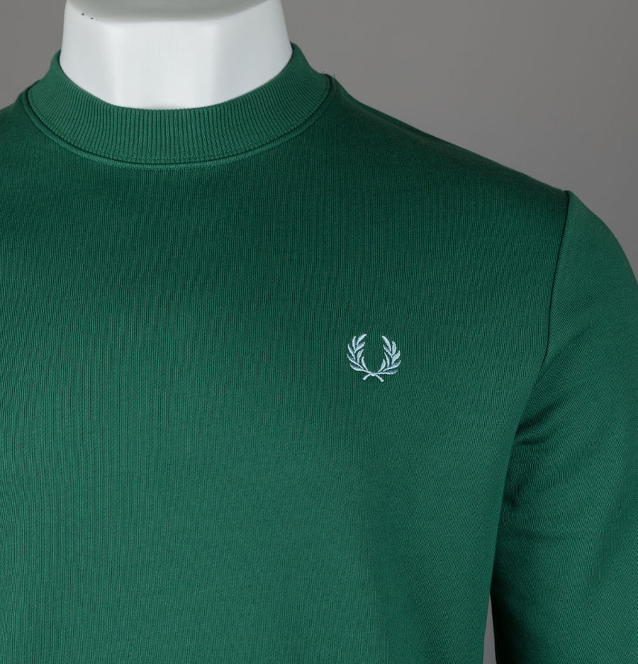 Fred Perry Crew Neck Sweatshirt Sport Green/Track Blue