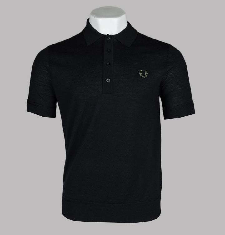 Fred Perry Fine Knit Shirt Black