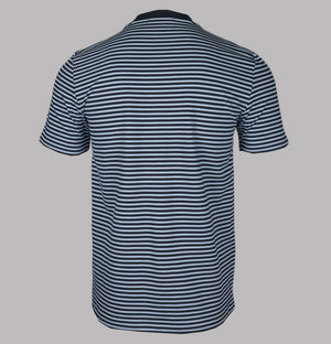 Fred Perry Fine Stripe Heavy Weight T-Shirt Navy