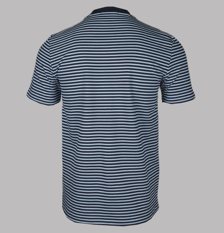 Fred Perry Fine Stripe Heavy Weight T-Shirt Navy