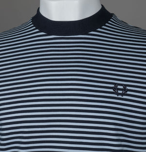 Fred Perry Fine Stripe Heavy Weight T-Shirt Navy