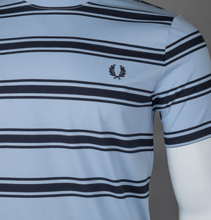 Fred Perry Fine Stripe T-Shirt Light Smoke