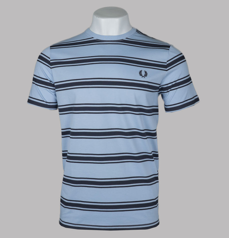 Fred Perry Fine Stripe T-Shirt Light Smoke