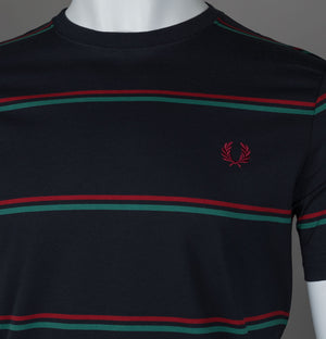 Fred Perry Fine Stripe T-Shirt Navy