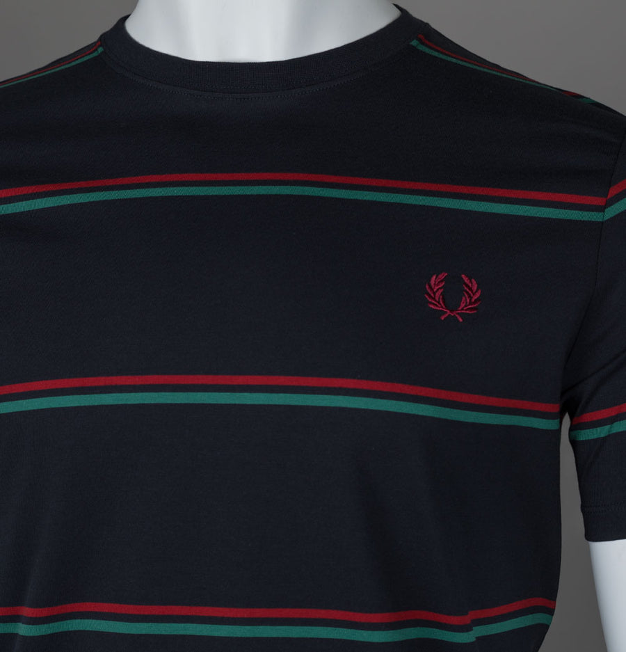Fred Perry Fine Stripe T-Shirt Navy