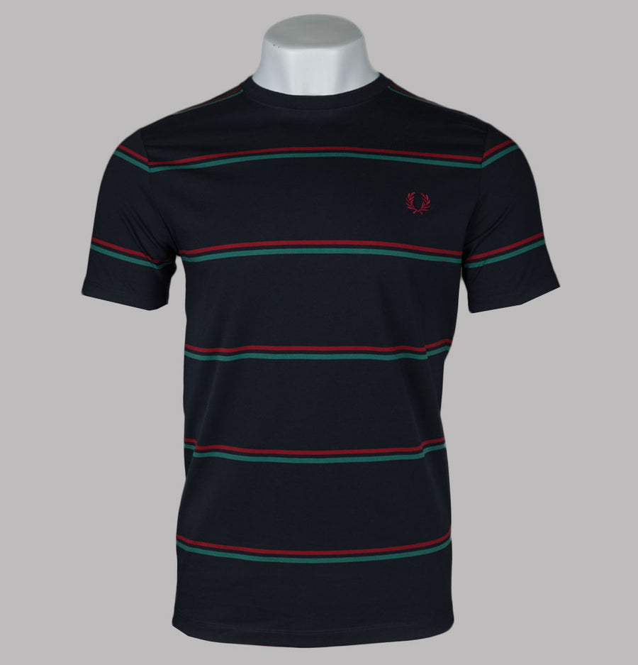 Fred Perry Fine Stripe T-Shirt Navy