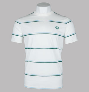 Fred Perry Fine Stripe T-Shirt Snow White