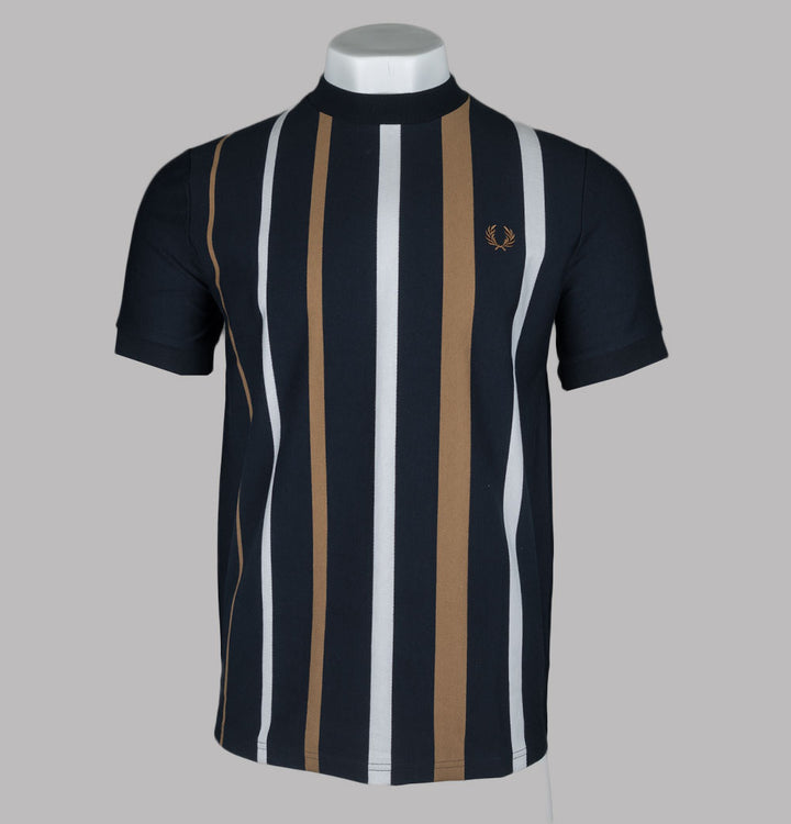 Fred Perry Gradient Stripe T-Shirt Navy