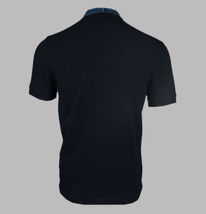 Fred Perry Graphic Collar Polo Shirt Navy
