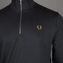 Fred Perry Half Zip Sweatshirt Anchor Grey/Tennis Ball Yellow