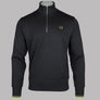 Fred Perry Half Zip Sweatshirt Anchor Grey/Tennis Ball Yellow