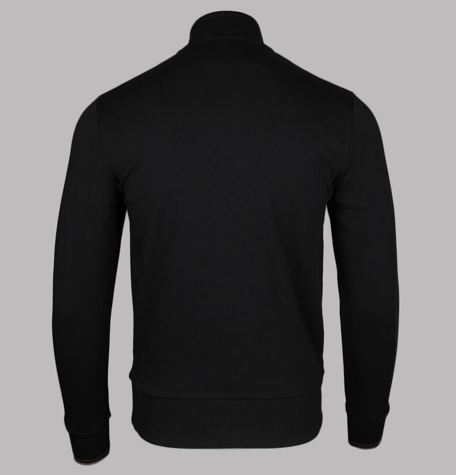 Fred Perry Half Zip Sweatshirt Black/Whisky Brown