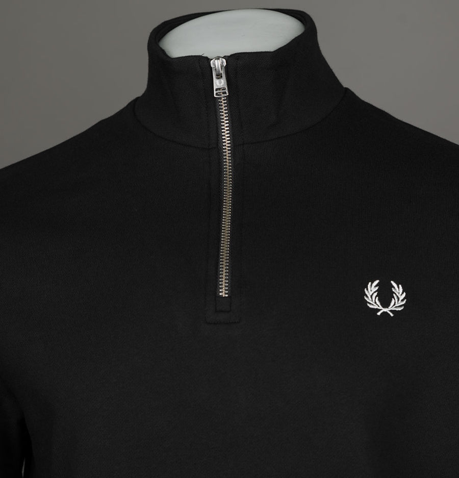 Fred Perry Half Zip Sweatshirt Black