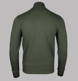 Fred Perry Half Zip Sweatshirt Laurel Wreath Green/Night Green