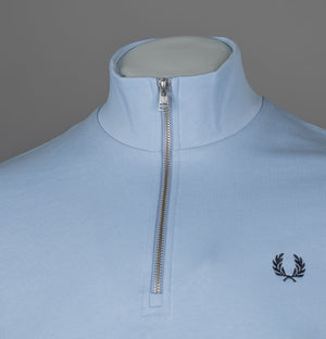 Fred Perry Half Zip Sweatshirt Light Smoke