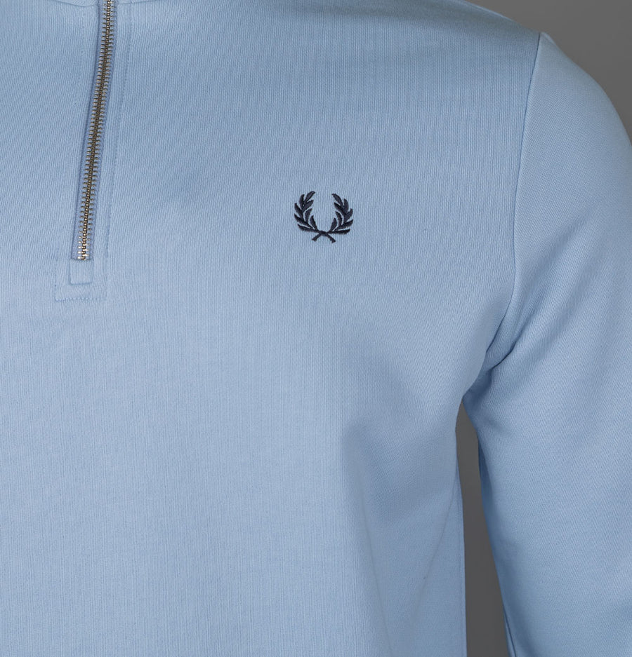 Fred Perry Half Zip Sweatshirt Light Smoke