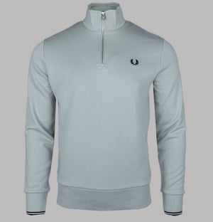 Fred Perry Half Zip Sweatshirt Limestone