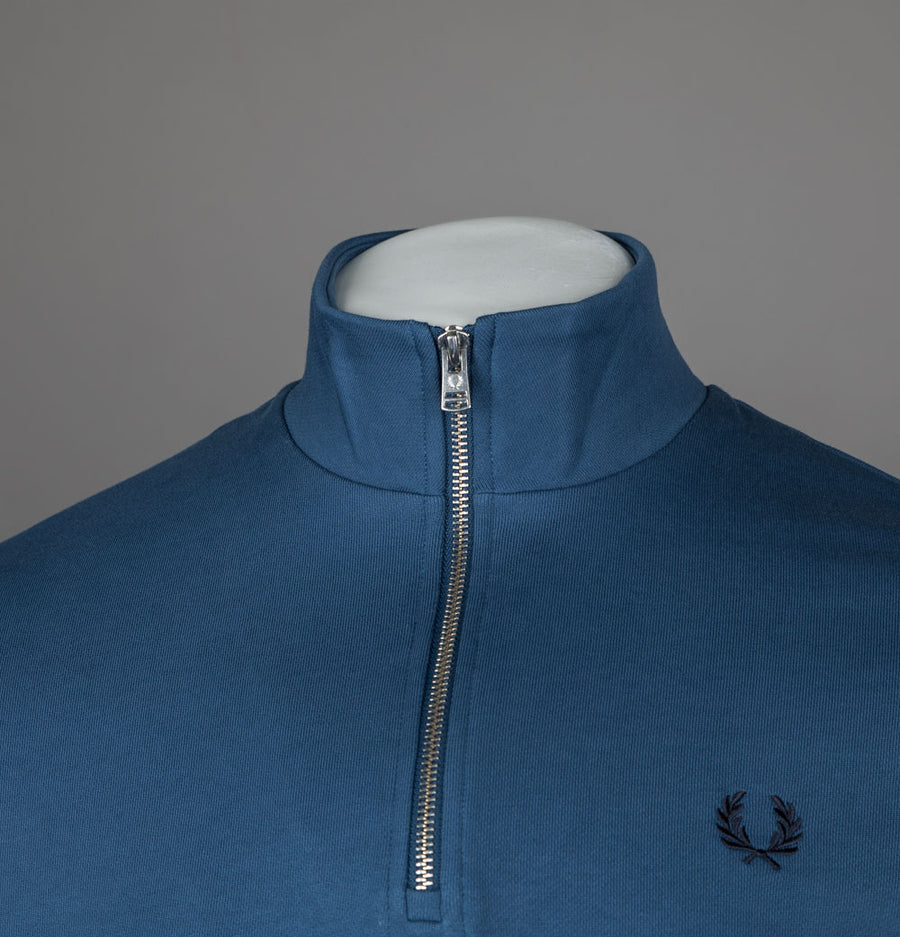 Fred Perry Half Zip Sweatshirt Midnight Blue/Ultra Violet/Navy